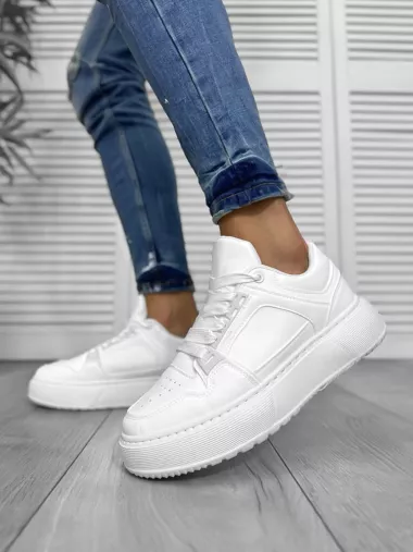 Adidasi barbati casual albi M01